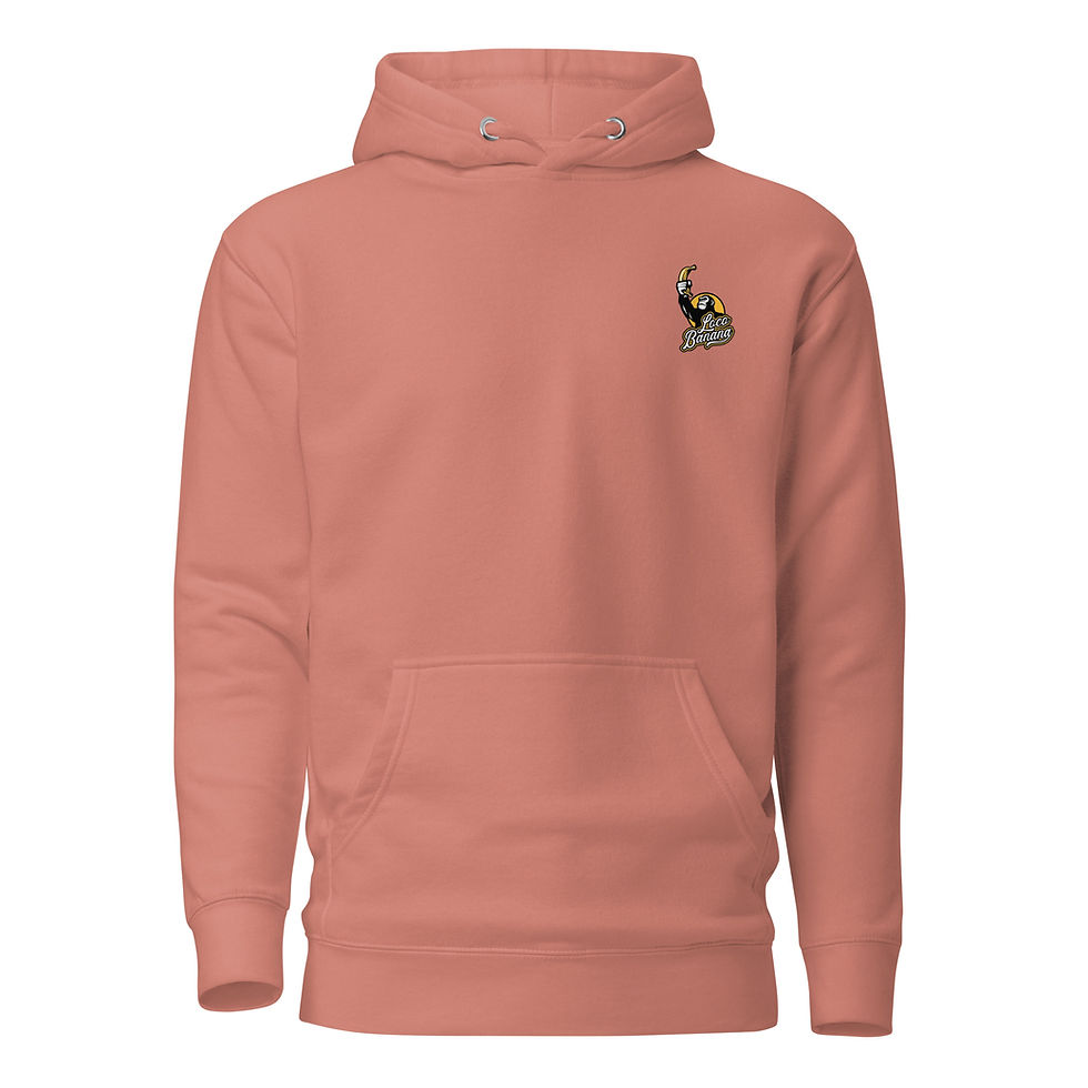 Thumbnail: Rosa Damen Kapuzenpullover mit kleinem Aufnäher
