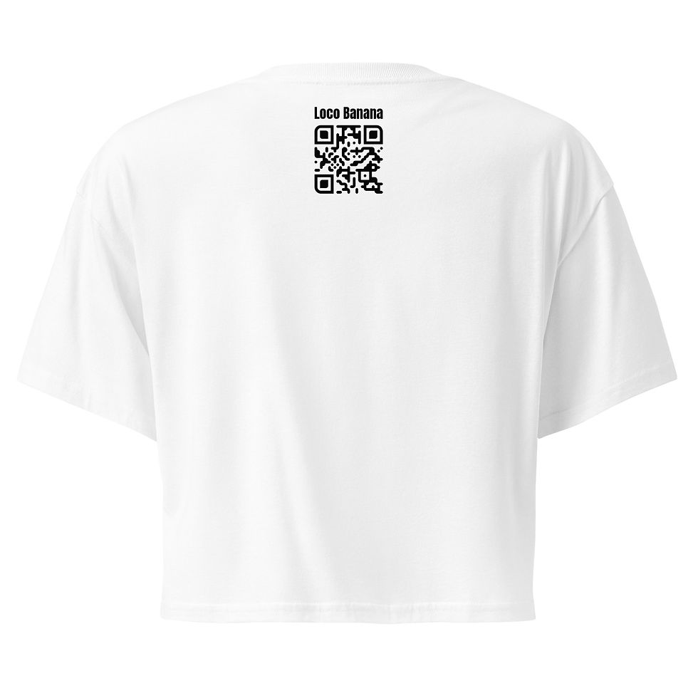 Thumbnail: Weißes Damen-Shirt mit Aufdruck hinten