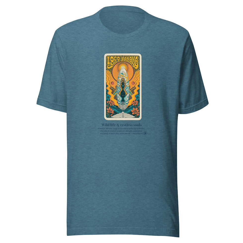 Miniaturbild: Jeans-T-Shirt mit psychedelischem Design
