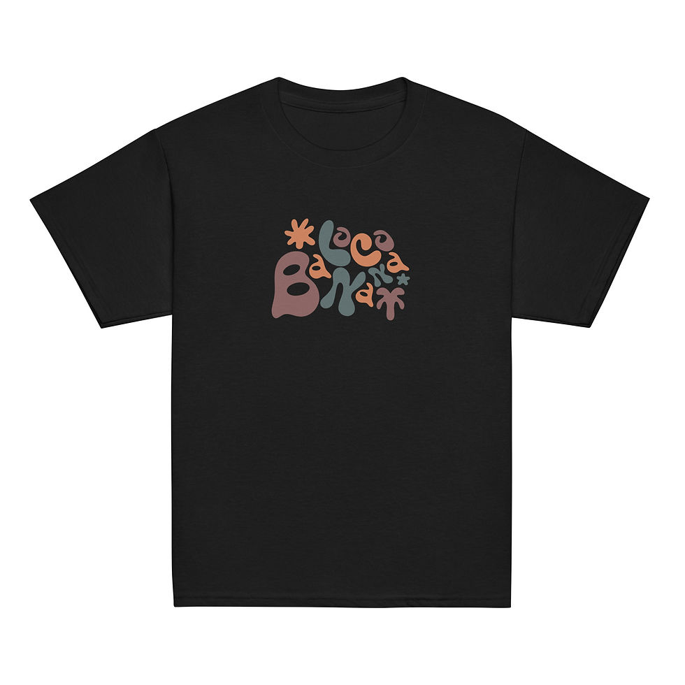 Schwarzes T-Shirt mit "Keep Baby Max"-Aufdruck