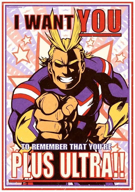 mini poster all might