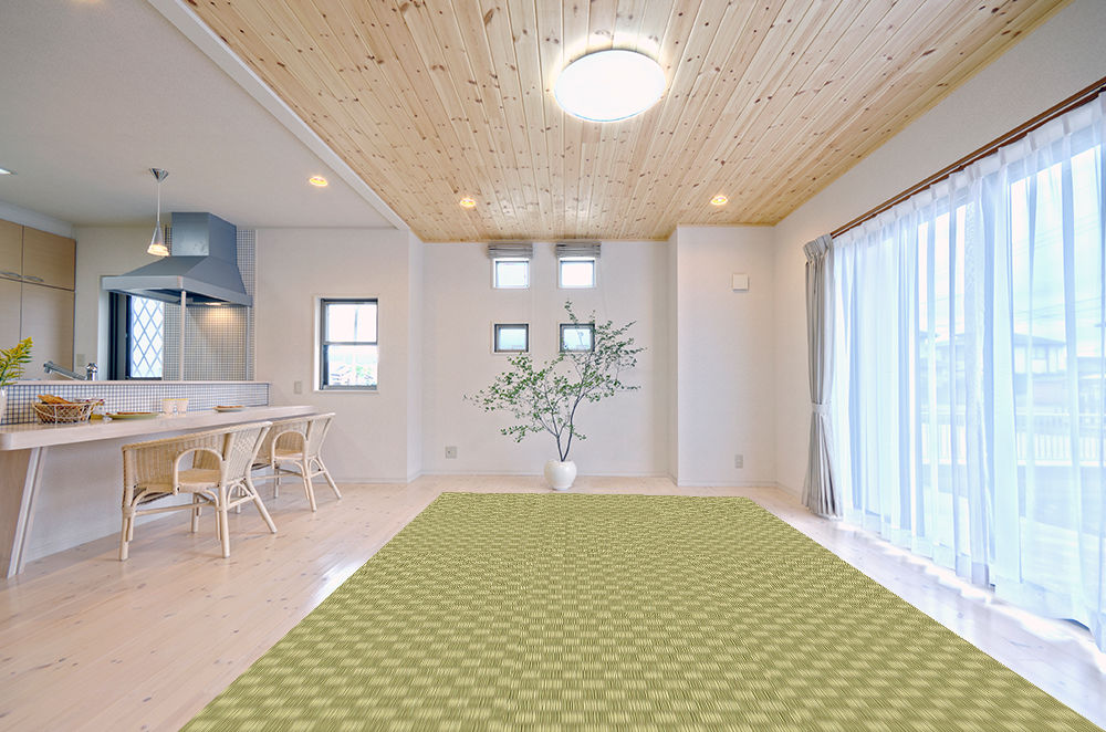 置き畳(フロア畳) [畳表] 銀白市松 01銀白色×新銀白色(OM005) 国産 オーダー畳 半帖物価格/1枚