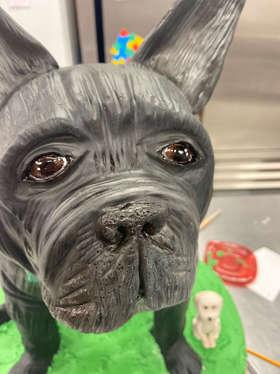 3D Sculpted Dog Cake