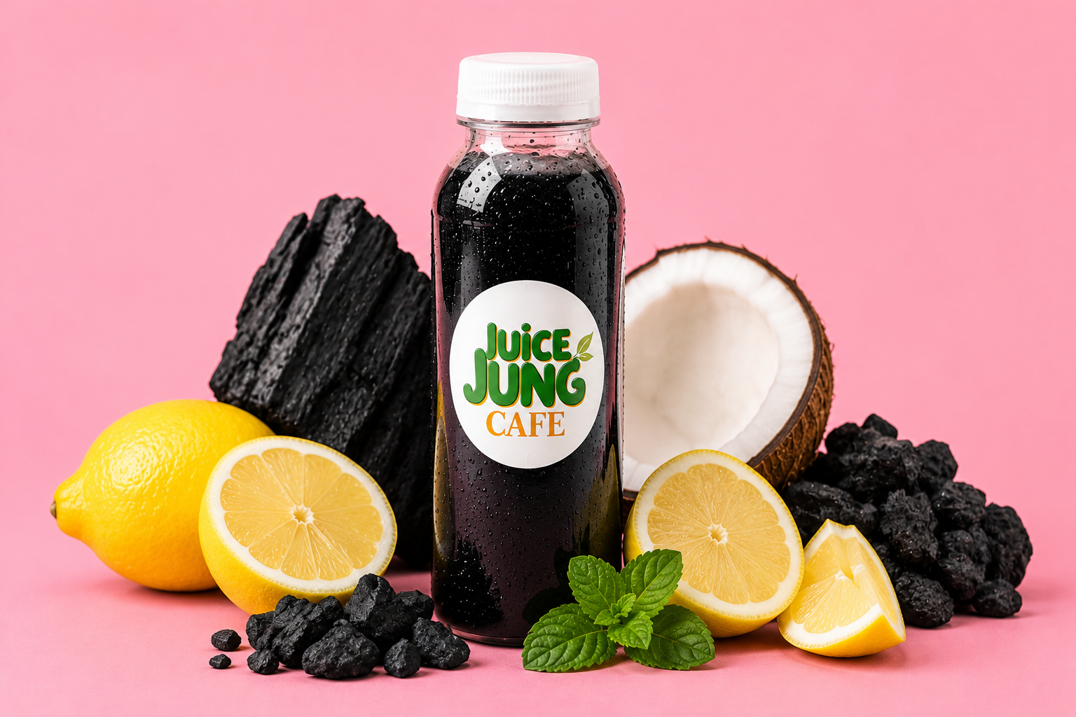 6 Pack Charcoal Lemonade Juice