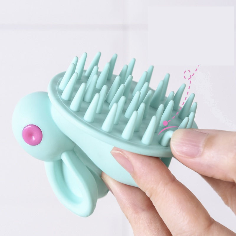 Thumbnail: Soft Rubber Shampoo Brush for Kids' Scalp Massage