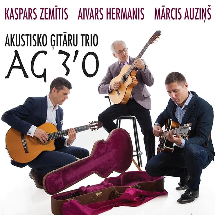 AKUSTISKO ĢITĀRU TRIO AG 3 o /A. Hermanis, K. Zemītis, M. Auziņš/