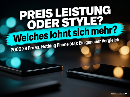 Eigenständige unmarkierte Konzeptgrafik ohne konkrete Produktnachbildungen: POCO X8 Pro vs. Nothing Phone (4a): Welches lohnt sich mehr?