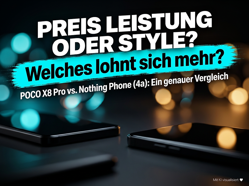 Eigenständige unmarkierte Konzeptgrafik ohne konkrete Produktnachbildungen: POCO X8 Pro vs. Nothing Phone (4a): Welches lohnt sich mehr?