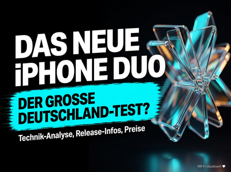 Generische symbolische KI-Konzeptgrafik zu iPhone Duo in Deutschland: Preis, Release und erste Einschätzung ohne abgebildete Herstellerprodukte