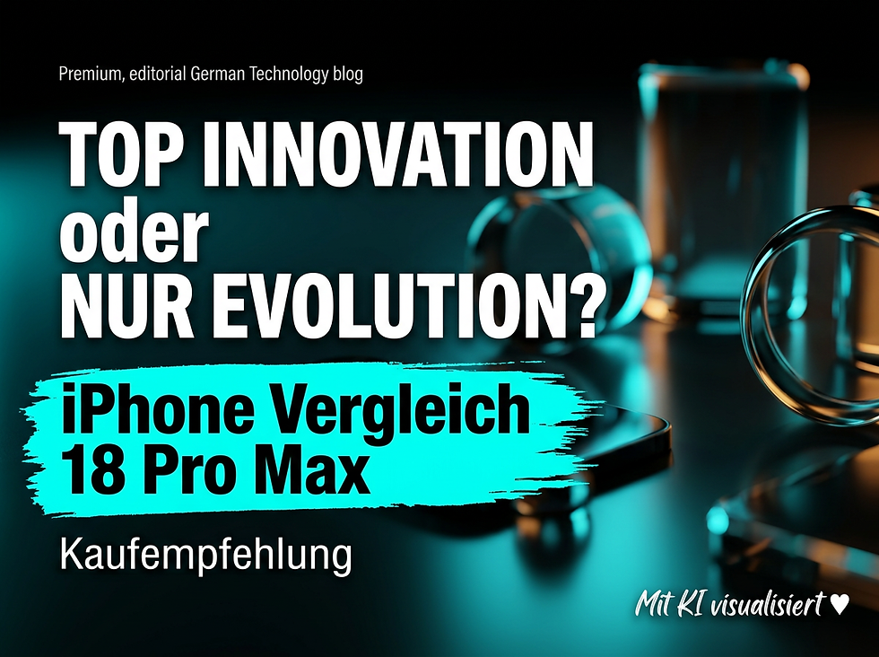Generische, nicht produktgetreue Premium-KI-Konzeptvisualisierung zu iPhone 18 Pro Max vs 17 Pro Max – Vergleich und Kaufempfehlung