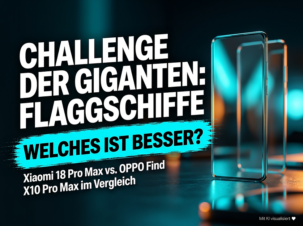 Eigenständige abstrakte unmarkierte KI-Konzeptvisualisierung zu Xiaomi 18 Pro Max vs. OPPO Find X10 Pro Max: Welches Flaggschiff ist besser?