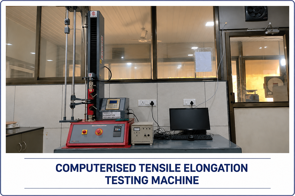 Computerised tensile elongation testing machine