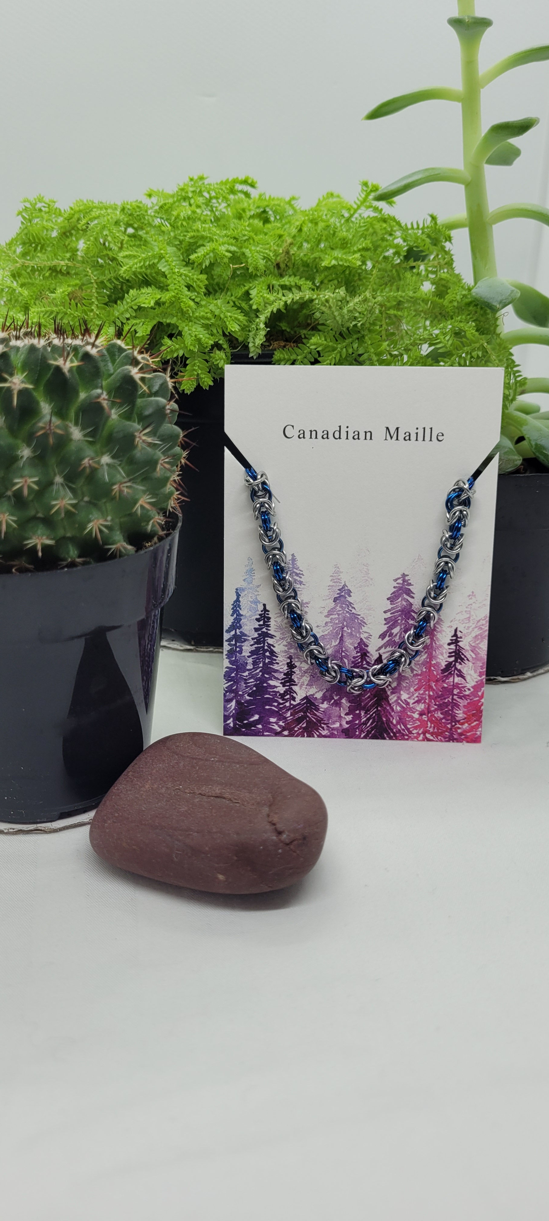 Byzantine Bracelet - Blue and Silver