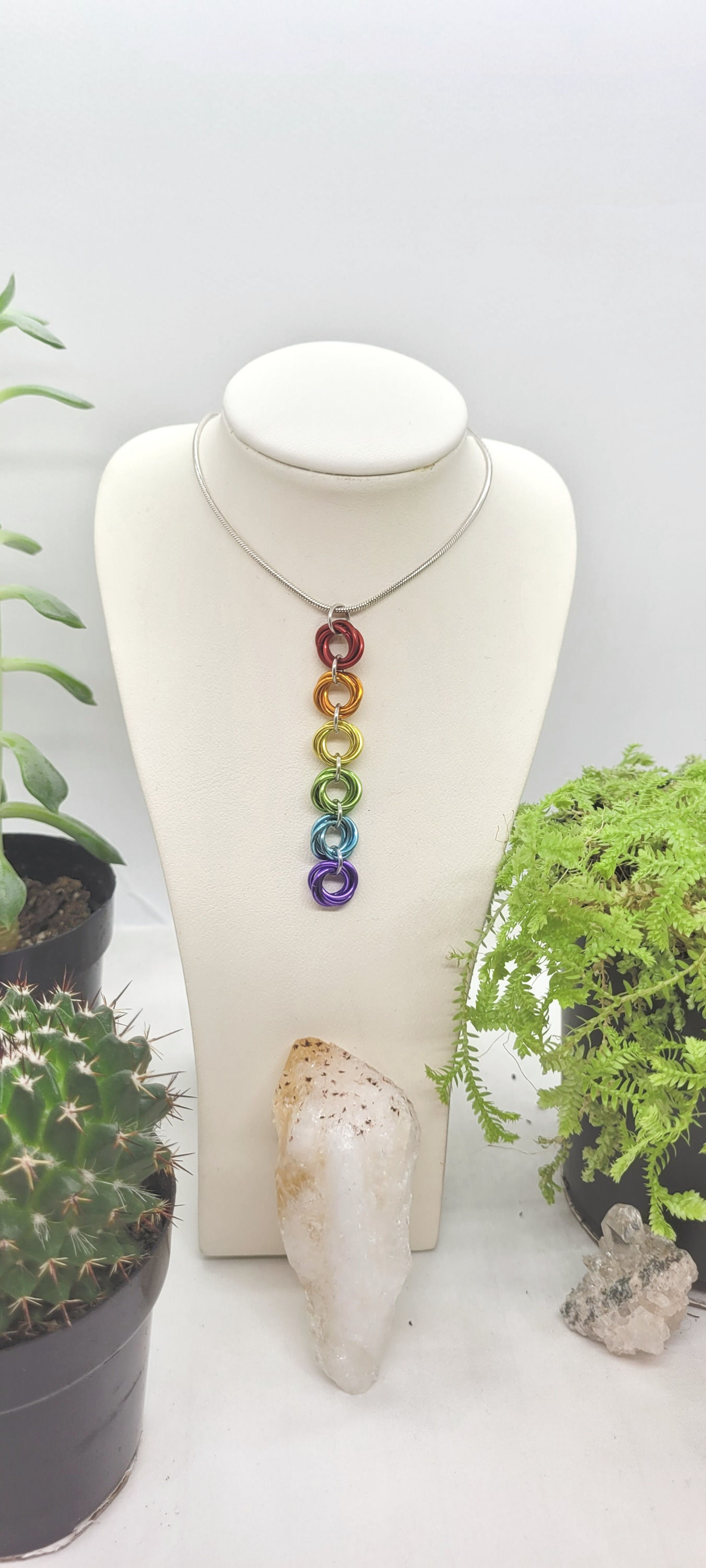 Long Rainbow Drop - Pendant