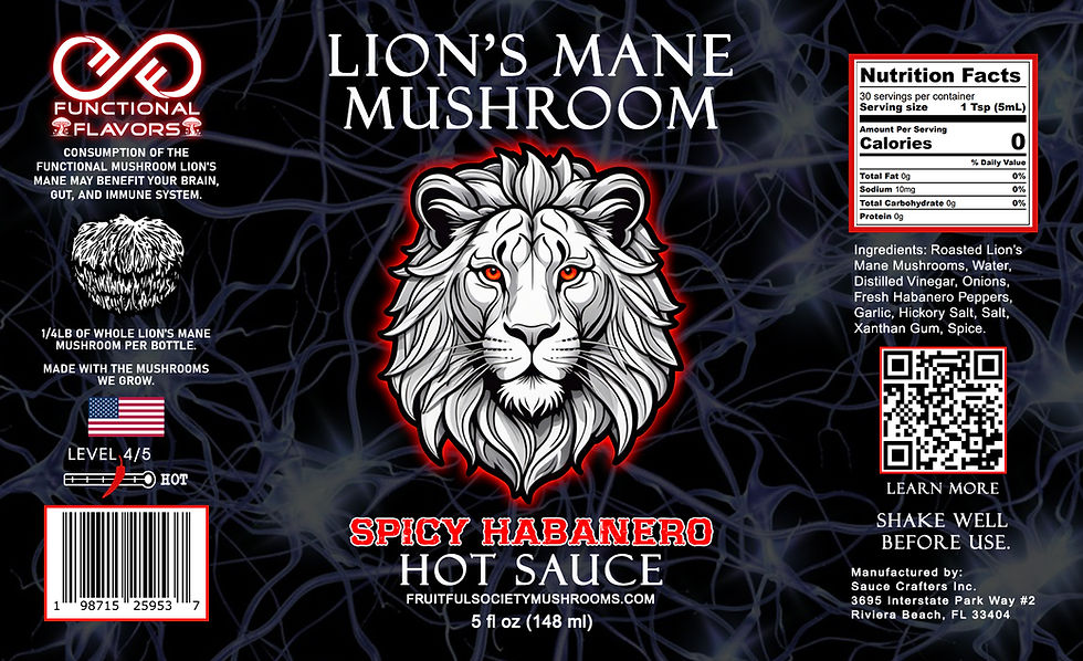 Thumbnail: Spicy Habanero Lion's Mane Hot Sauce