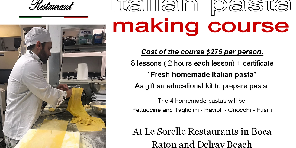 Delray Beach - Homemade Italian Pasta making course