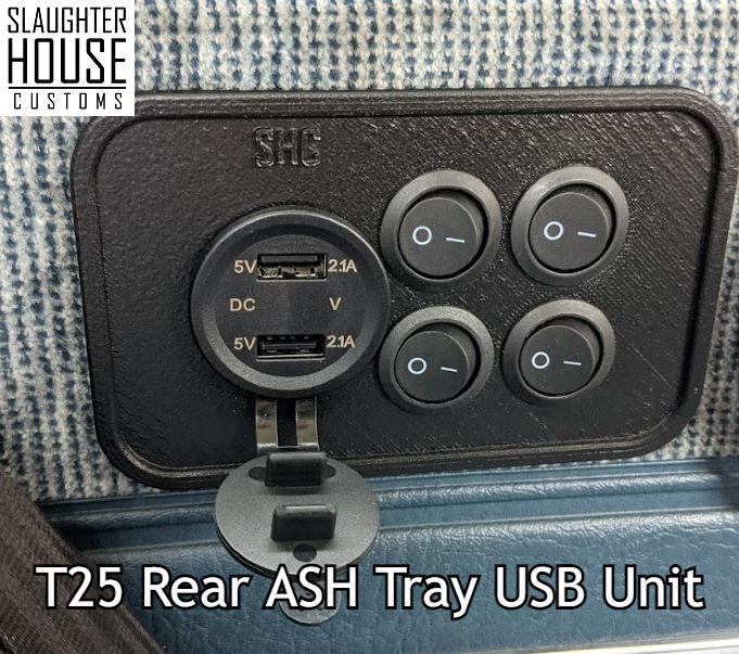 Thumbnail: SHC VW T25 T3 Vanagon Rear Ashtray USB Unit