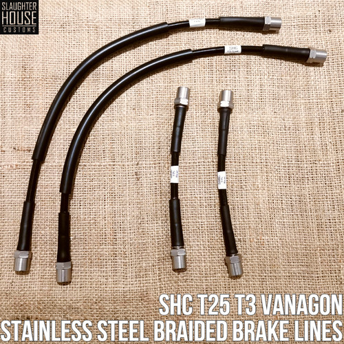 SHC T25 T3 Vanagon Stainless Steel Braided Brake Lines