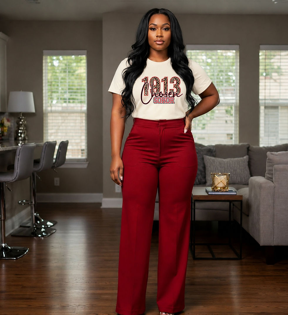 Thumbnail: Chosen Soror 1913 Leopard Tee: 230G Heavy Weight T-Shirt