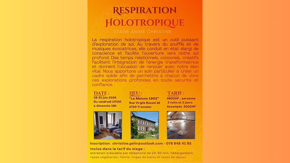 Stage de Respiration Holotropique - Solstice d'été