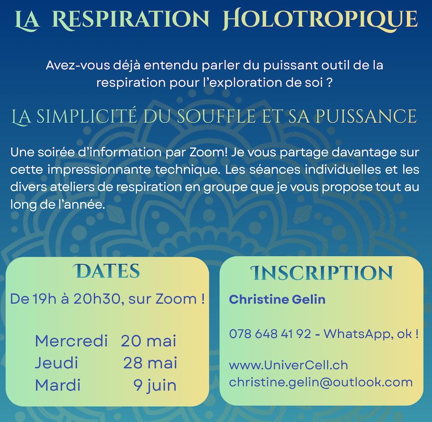 Soirée d'info Zoom -Respiration Holotropique