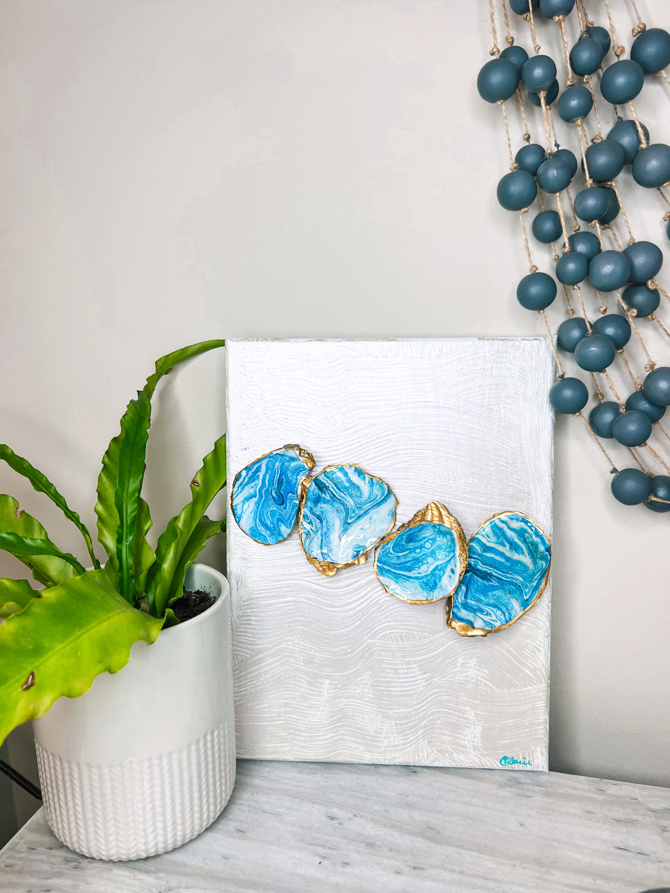 Blue Marbled Oyster Canvas