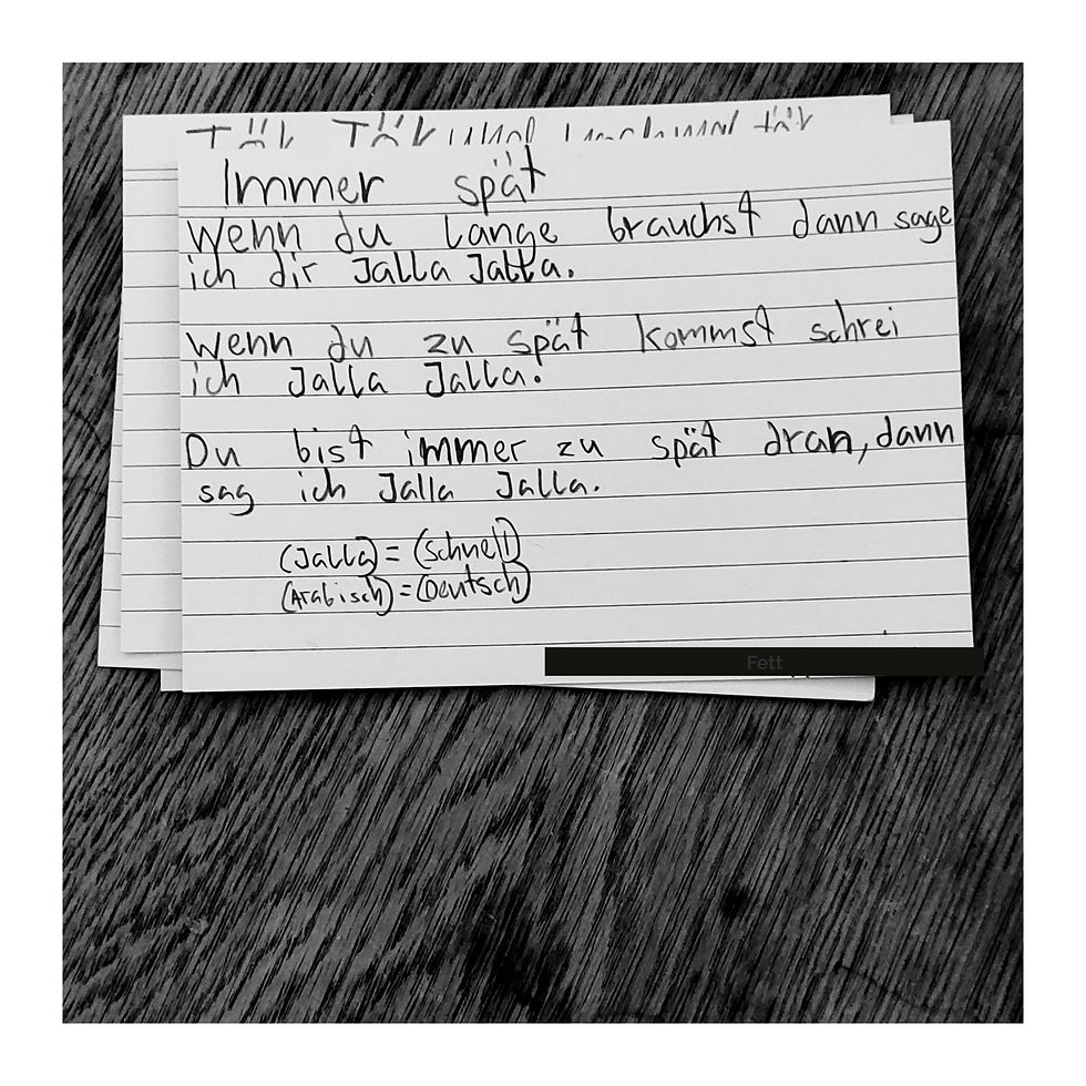 Gedicht von einem Schüler.