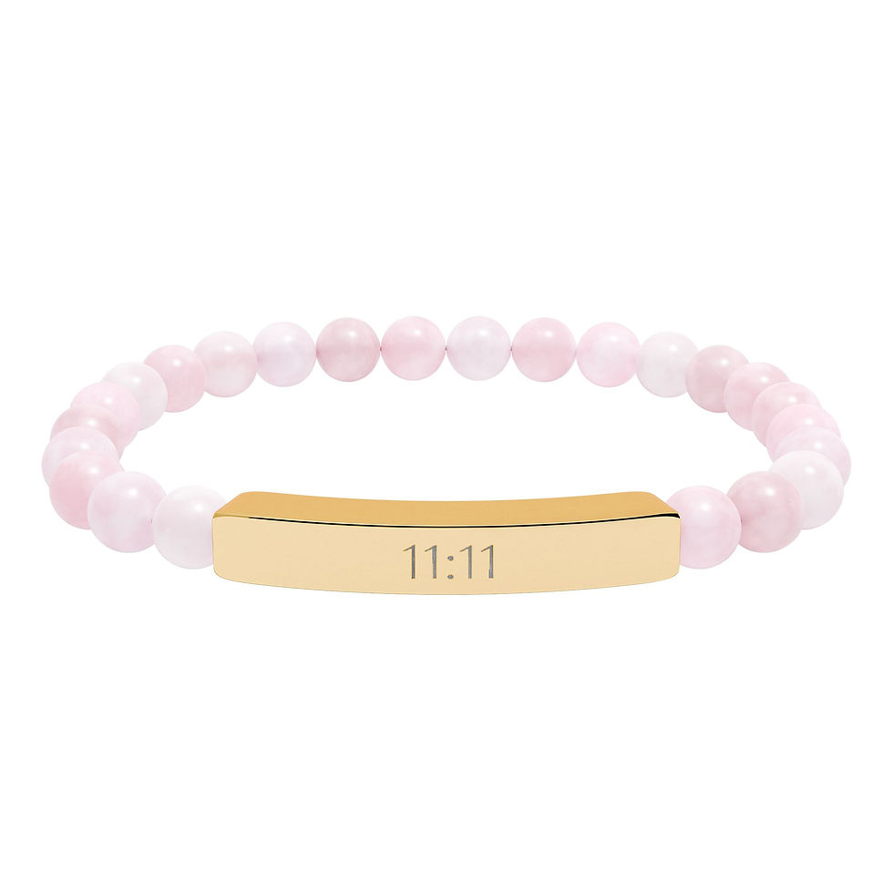 Thumbnail: 11:11 Natural Crystal Bracelet — Engraved 