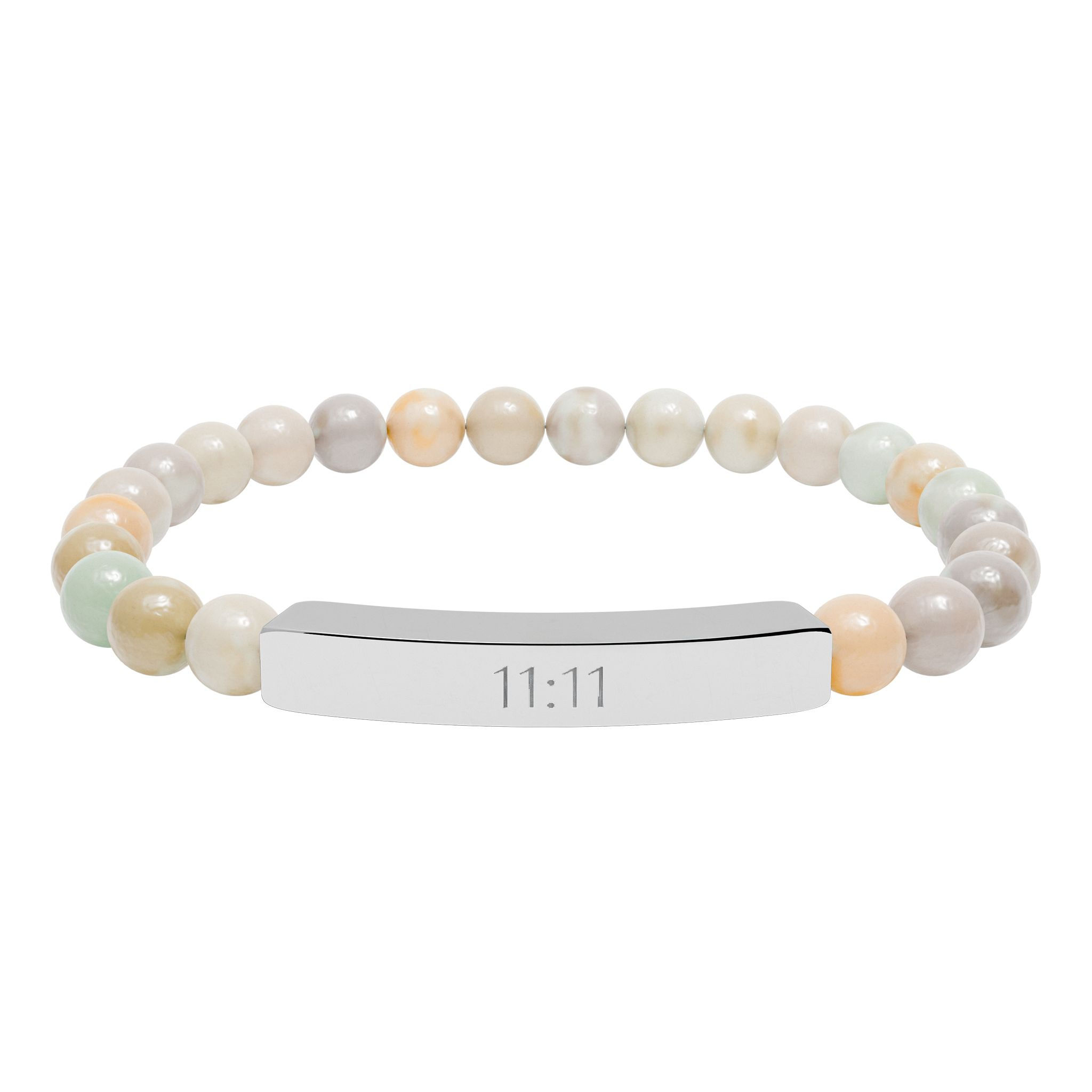 11:11 Natural Crystal Bracelet — Engraved