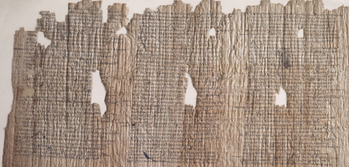 Papyrus 114 / The Bankes Homer is an artifact (Papyrus Scroll) related to the mythological story named 'The Iliad.' 100—199 CE, British Library · London, United Kingdom. For full translation visit the Image Source