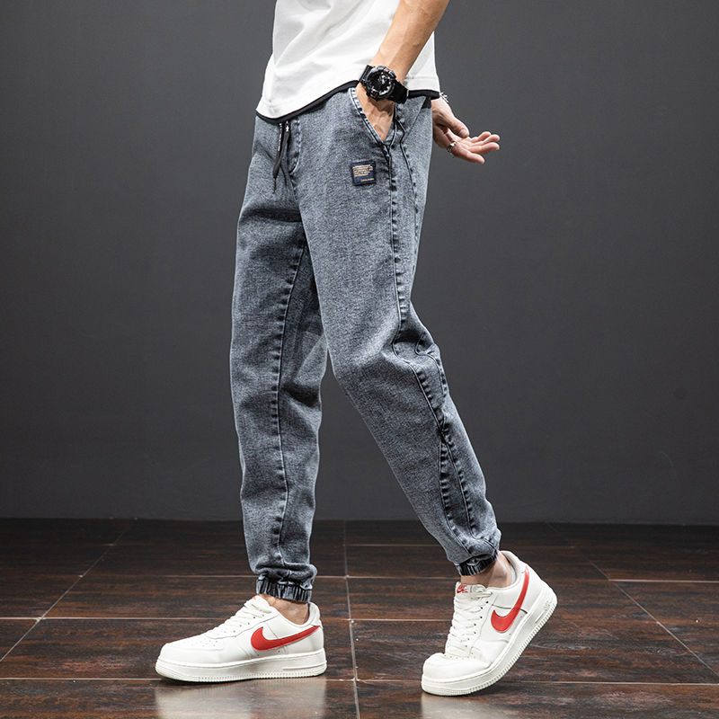 Thumbnail: Spring Summer Black Blue Cargo Jeans Men Streetwear Denim Jogger Pants Men Baggy