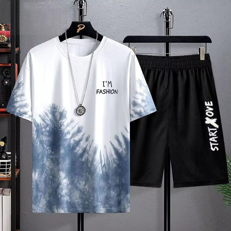 Thumbnail: Summer Quick Drying Men's Sets Fashion tracksuits Casual Breathable Short Sleeve