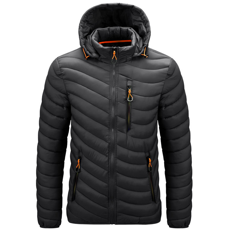 Mens Lightweight Outdoor Puffer Jacket Hooded Insulated Thermal Puffy Winter Hea