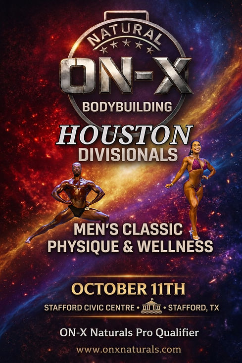 on-x naturals natural bodybuilding texas fitness bikini mens physique bodybuilder show hou
