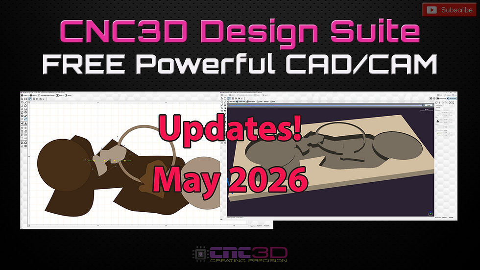 CNC3D Design suite - May update 2026 (Powerful Free Cad/CAM)