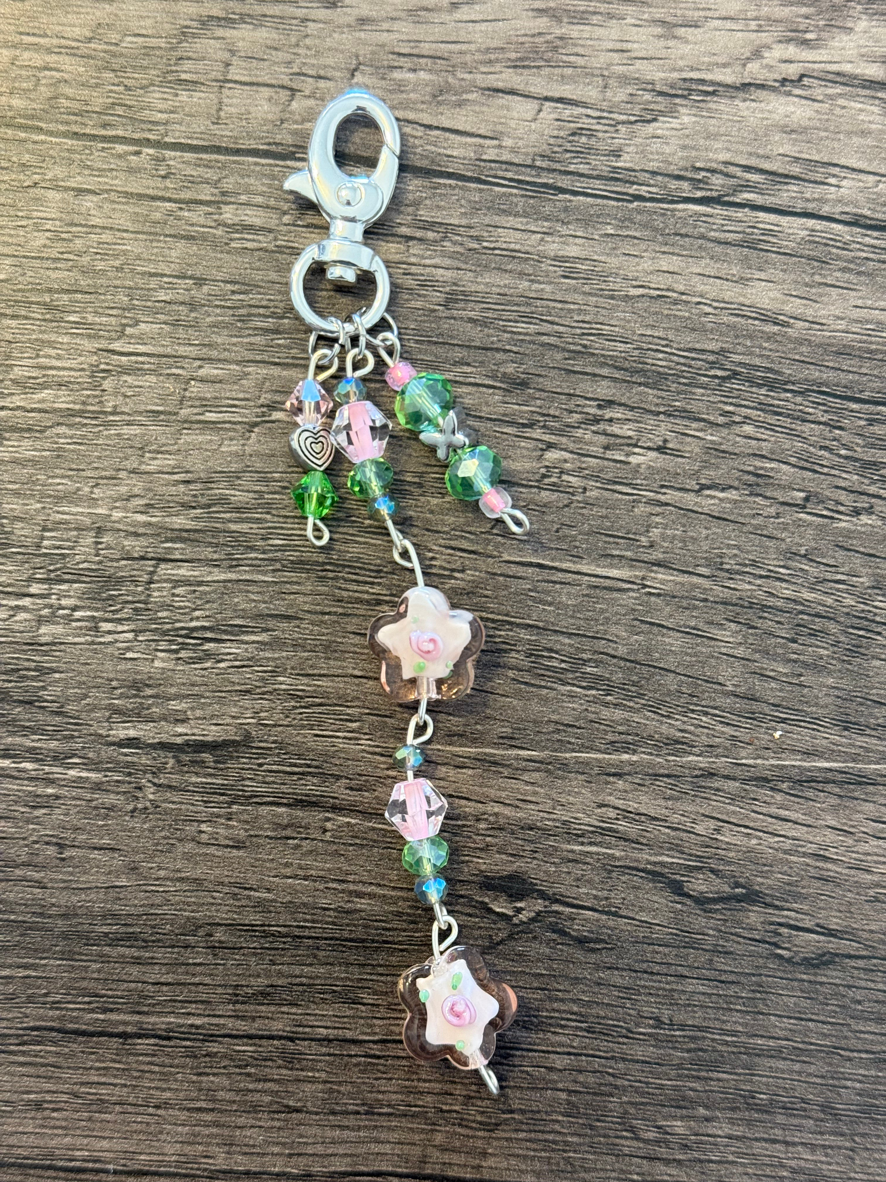 Blossom Breeze Beaded Keychain