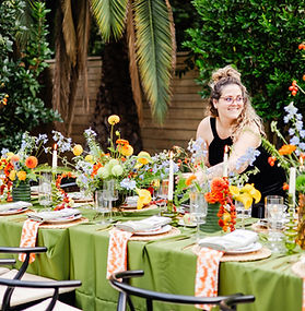 Van der Vows utilized the color palette and app branding guide to design a dinner to match the AI apps vibes!