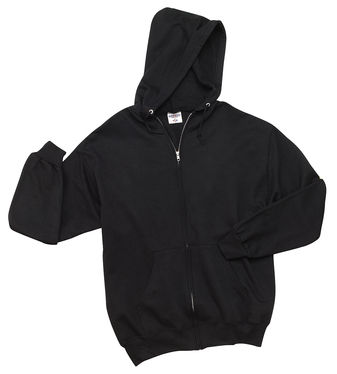 Nishime Adult JERZEES - NuBlend Full-Zip Hooded Sweatshirt-Black