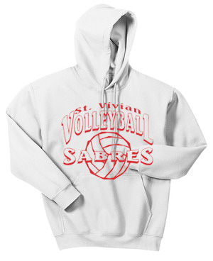 Volleyball White Hoodie