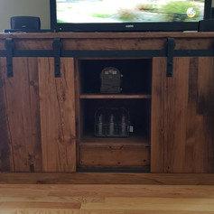 Reclaimed wood media center