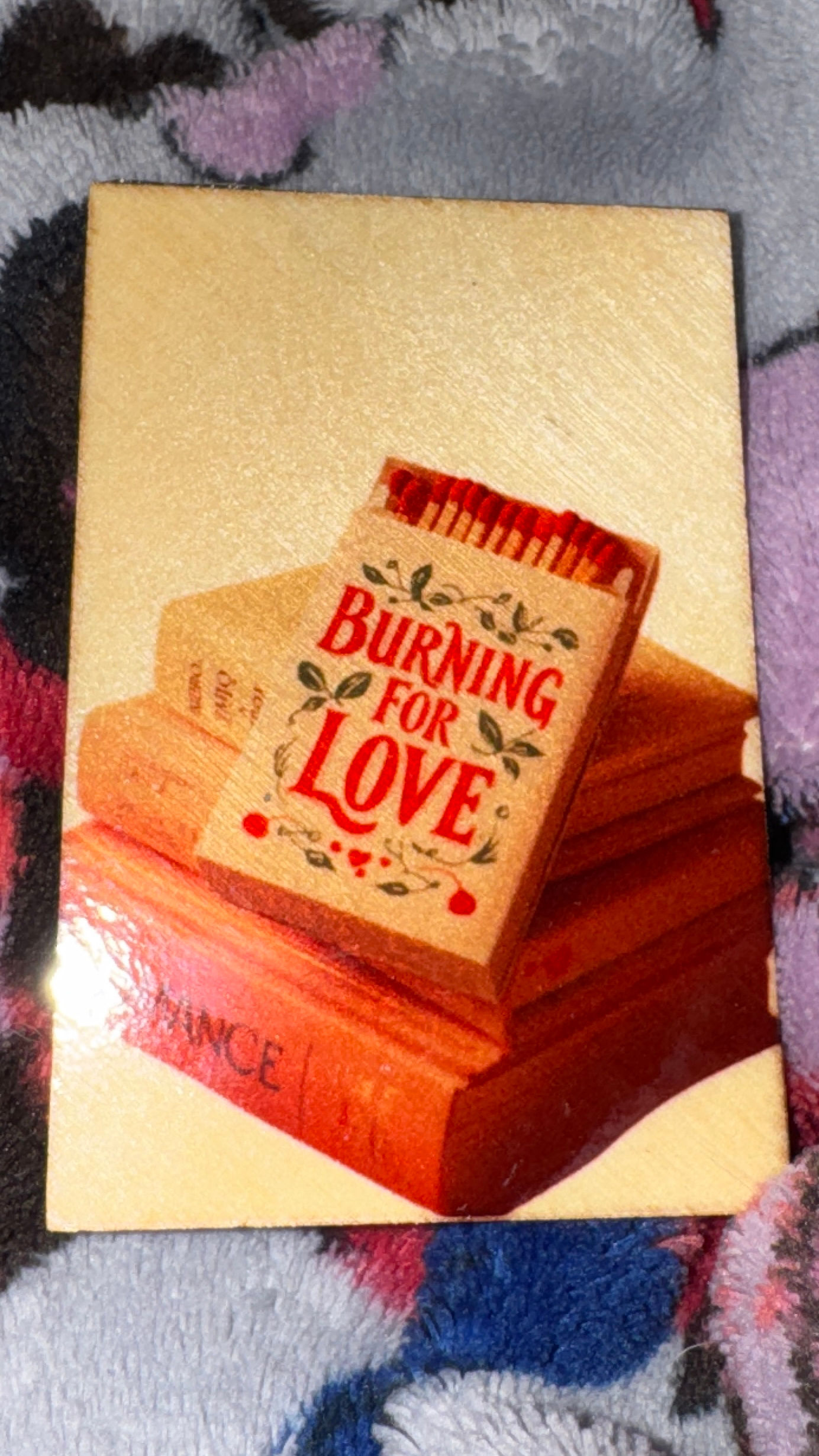“burning for love” Matchbook Scene - Romance Lover fridge magnet