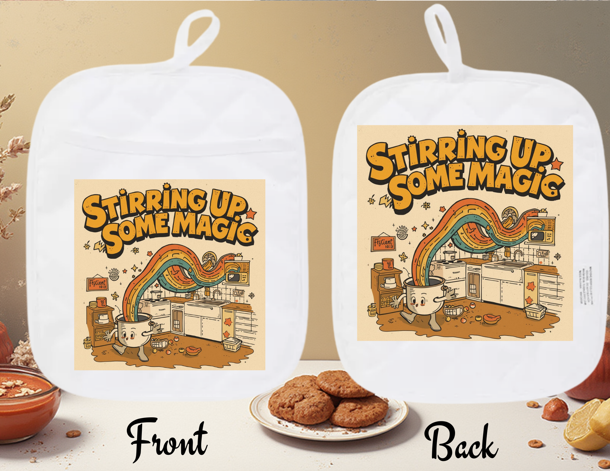 Hot Pad - "Stirring Up some Magic" Retro Design 