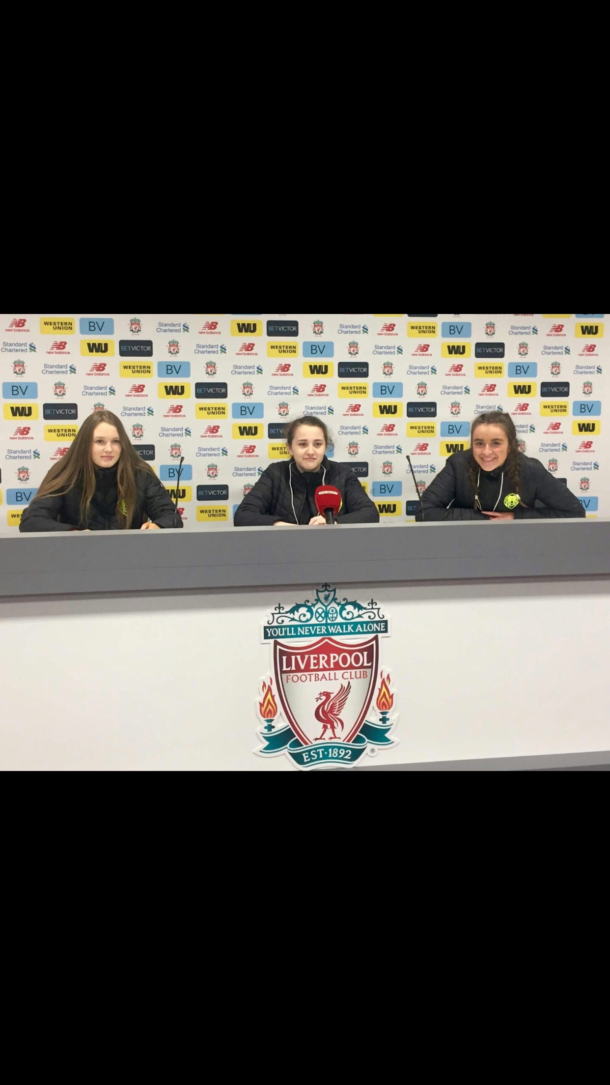 Girls U15 Liverpool Press Room..