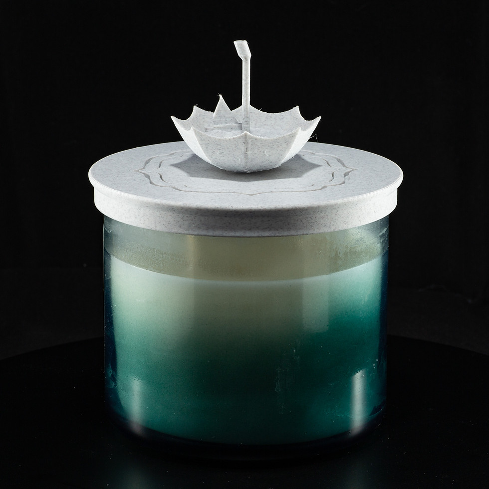 Thumbnail: Umbrella with Toy Sailboat Candle Lid