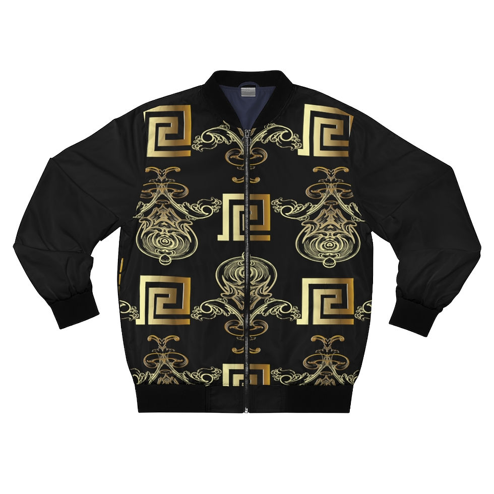Thumbnail: Men's Bomber Jacket - BLACK BAROQUE