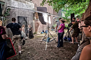 Filming at the Studios