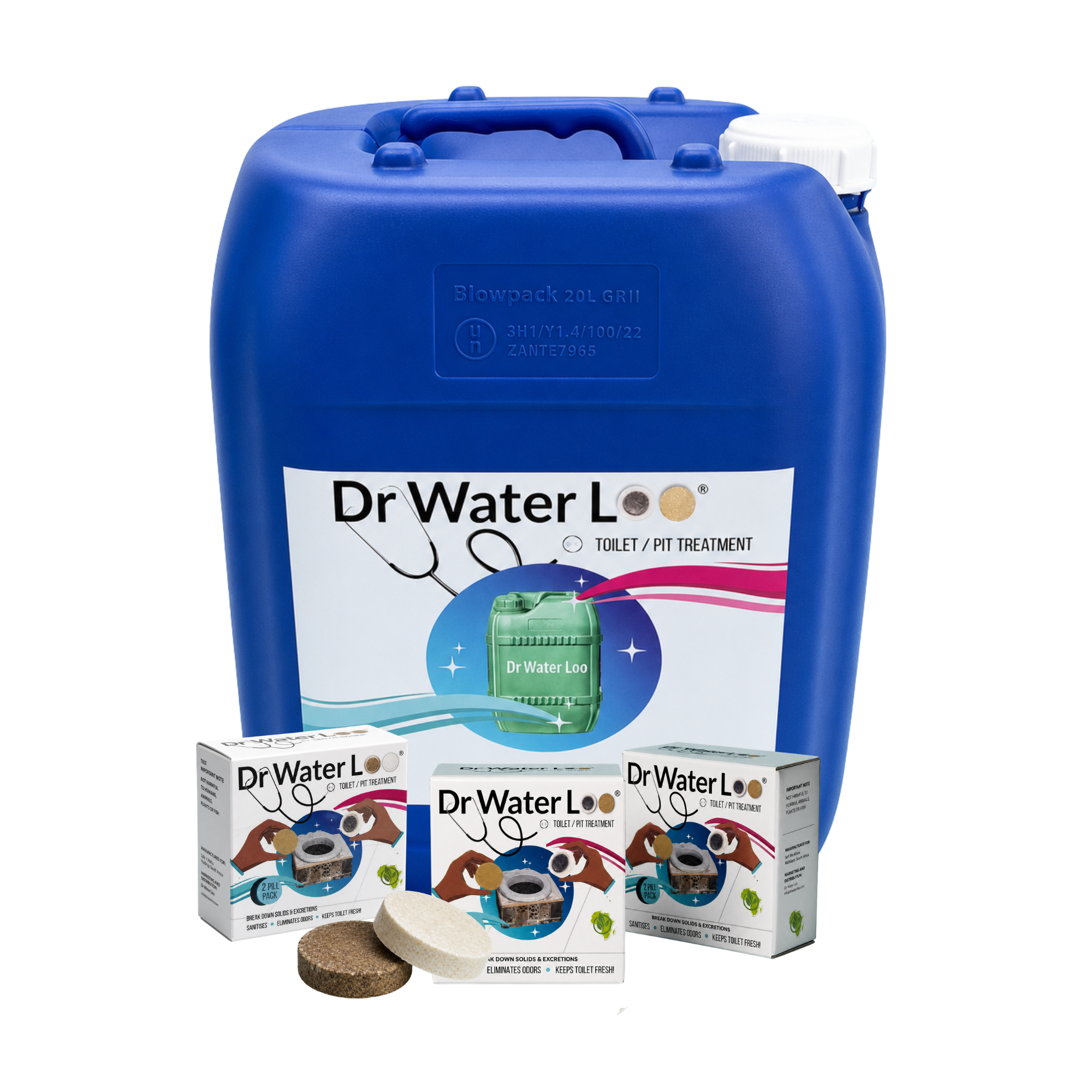 Dr Water Loo - Professional Toilet & Pit Treatment (20 Liter + Tablets )