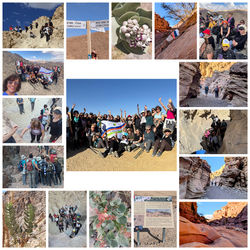 קולאז של מטיילות בהרי אילת