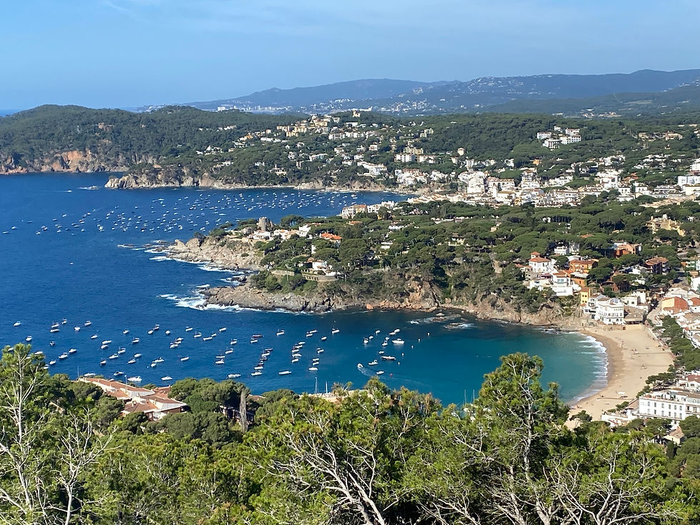 Vista desde el Far de Sant Sebastià, Llafranc, Calella y al fondo Sant Antoni. La zona más deseada del litoral