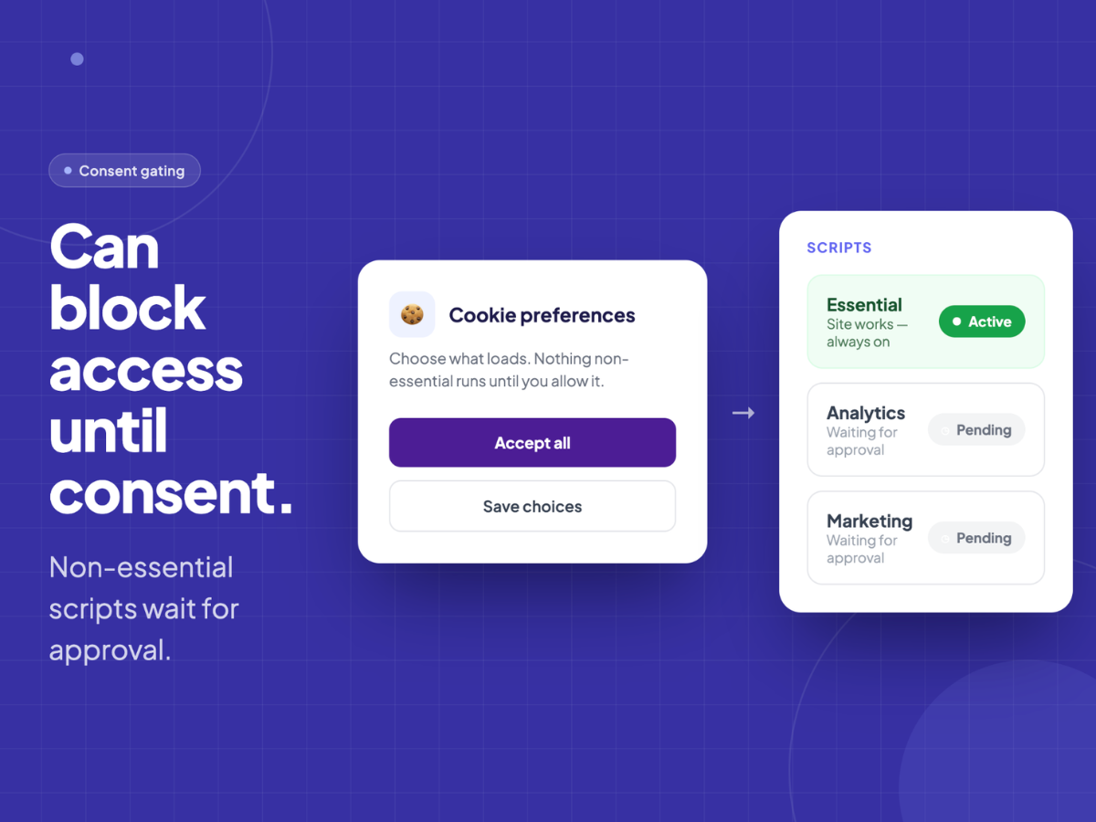 Affordable GDPR Cookie Banner feature detail — Privacy & Security app on the Wix App Market